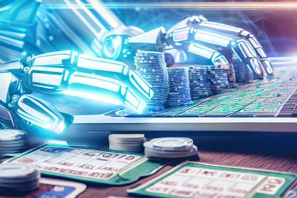 Robot hands in a casino