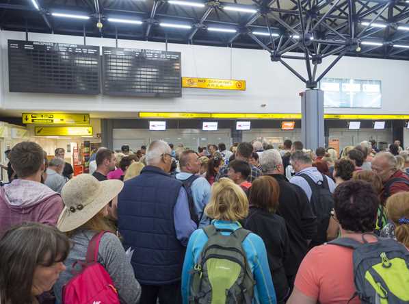 Passengers facing delays at airport