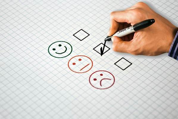 Customer feedback smilies