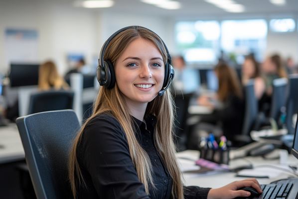 Contact center assistant with headset