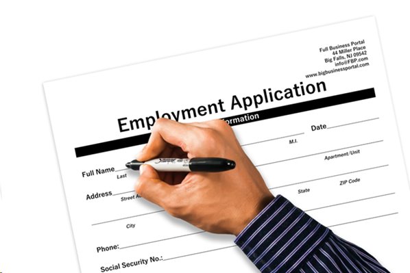 Employment application form