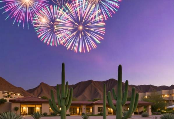 Fireworks display at Pheonix, Arizona