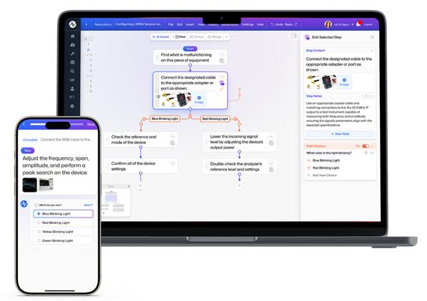 Neuron7 Resolution Pathways' desktop screen and mobile app 