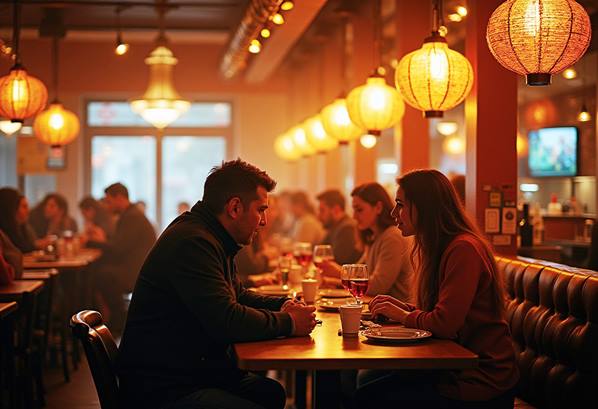 Diners in a restaurant