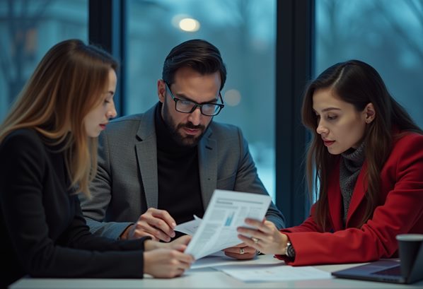 Business meeting in an office