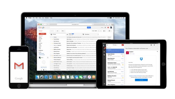 Gmail on desktop, tablet and mobile applications