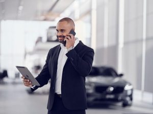 Man using a mobile phone