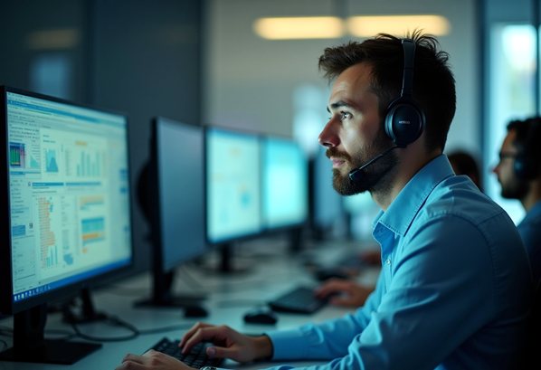 Customer service manager analyzing complaints