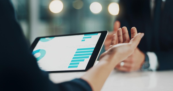 Online feedback survey on a tablet