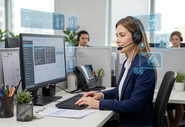 Customer support professional using AI Agents
