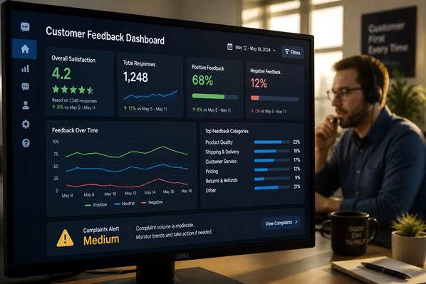 Customer complaints feedback dasboard