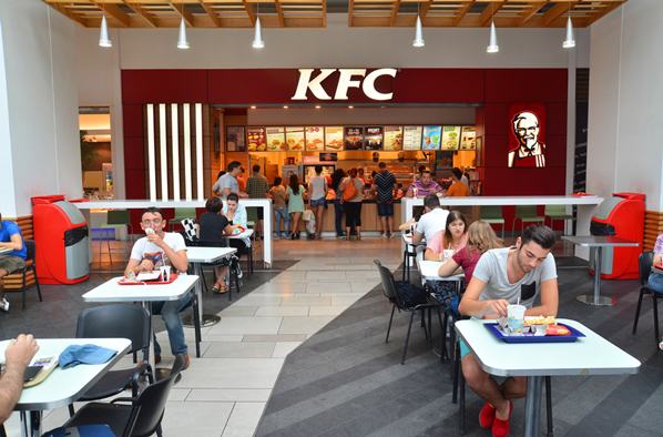 Customers in a KFC restaurant