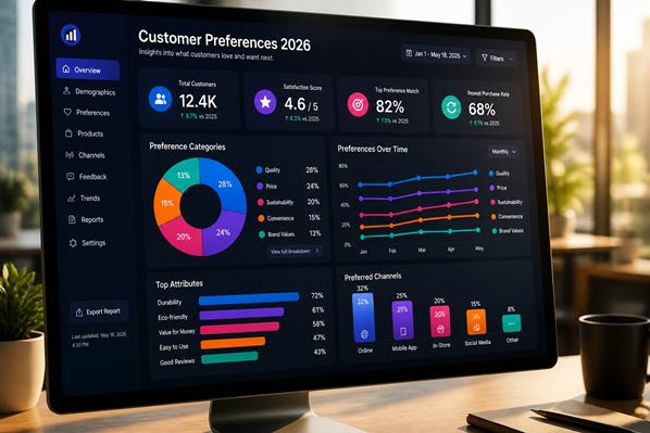Customer preferences dashboard