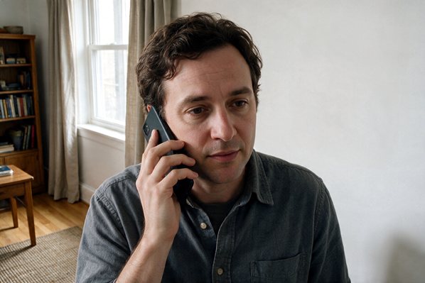 Man on the phone to government office
